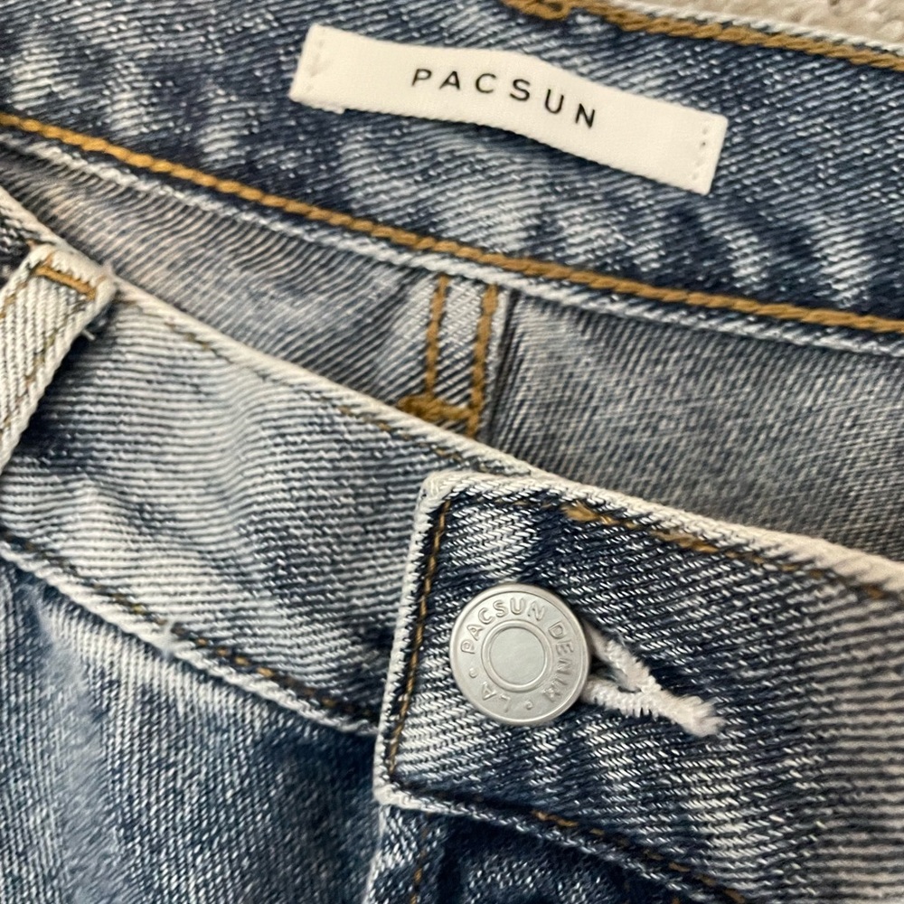 Pacsun Distressed High Rise Straight Leg Jeans - Picture 7 of 9
